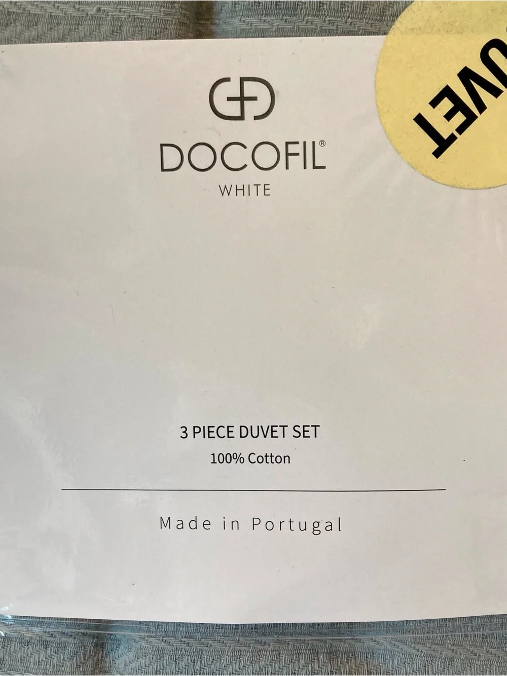 NWT and packaging- Docofil brand, made in Portugal three piece King duvet set